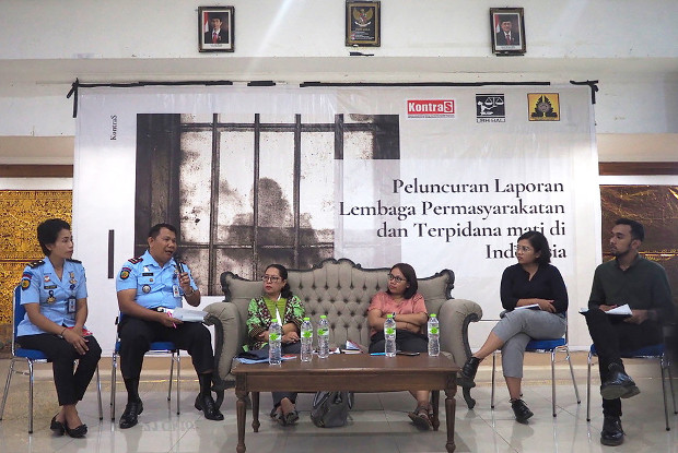 Suasana peluncuran laporan situasi lembaga pemasyarakatan bagi terpidana mati di Denpasar, Bali, 21 Oktober 2019. (Anton Muhajir/BeritaBenar)