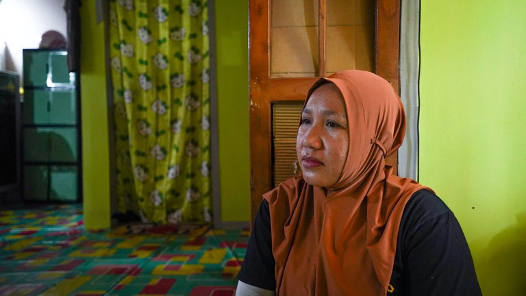 Jubaidah, warga Kelurahan Pemaluan, Penajam Paser Utara yang terdampak pembangunan IKN Nusantara, 29 Juli 2024. [Muhibar Sobary Ardan/BenarNews]