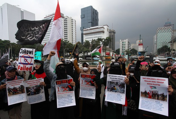 Ratusan aktivis Muslim demo tolak kedatangan tim Piala Dunia U-20 Israel ke Indonesia