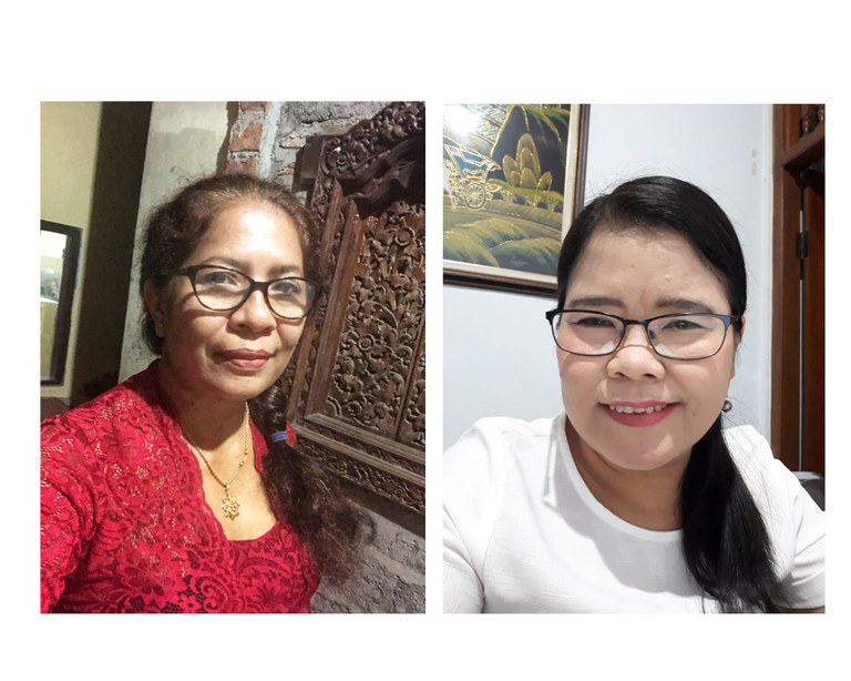 Ni Luh Erniati (kiri) dan Thiolina Marpaung [Courtesy Ni Luh Erniati dan Thiolina Marpaung]