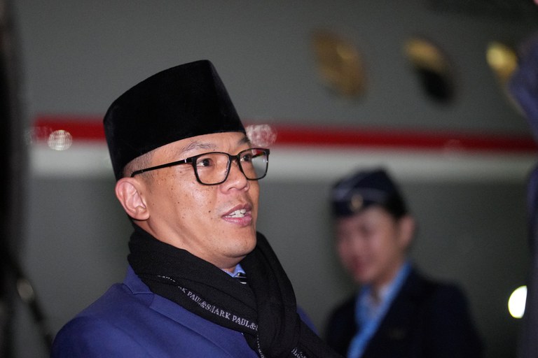 Menteri Luar Negeri Indonesia Sugiono tiba di KTT BRICS di Kazan, Rusia, 24 Oktober 2024. [Kirill Zykov/BRICS-Russia2024.RU/via Reuters]