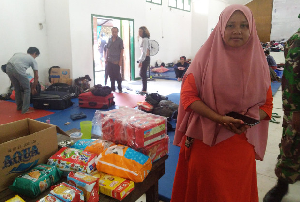 Dewi saat berada di lokasi pengungsian Kompleks Yonif Raider 571 di Sentani, Jayapura, Papua, 2 Oktober 2019. (Putra Andespu/BeritaBenar)