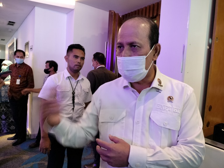 Kepala Badan Nasional Penanggulangan Terorisme (BNPT) Boy Rafli Amar ditemui usai sebuah acara seminar di Jakarta, Rabu, 7 Desember 2022. [Tria Dianti/BenarNews]