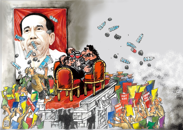 Rakyat berseteru, elit bersulang